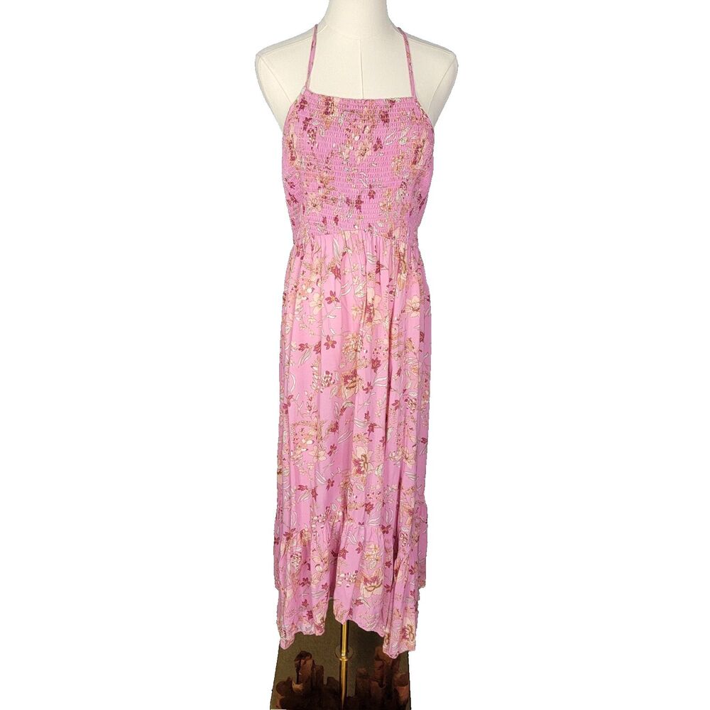 Free People Dress Size L Heat Wave Pink New with Tag Lightweight Flowy Midi Maxi - Picture 3 of 17